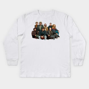 The Zac Brown Band - An illustration by Paul Cemmick Kids Long Sleeve T-Shirt